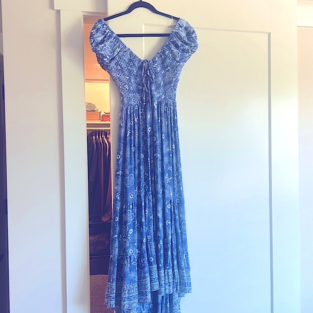Angie midi dress nwt stretchy with high low and a slit 2/25 sale